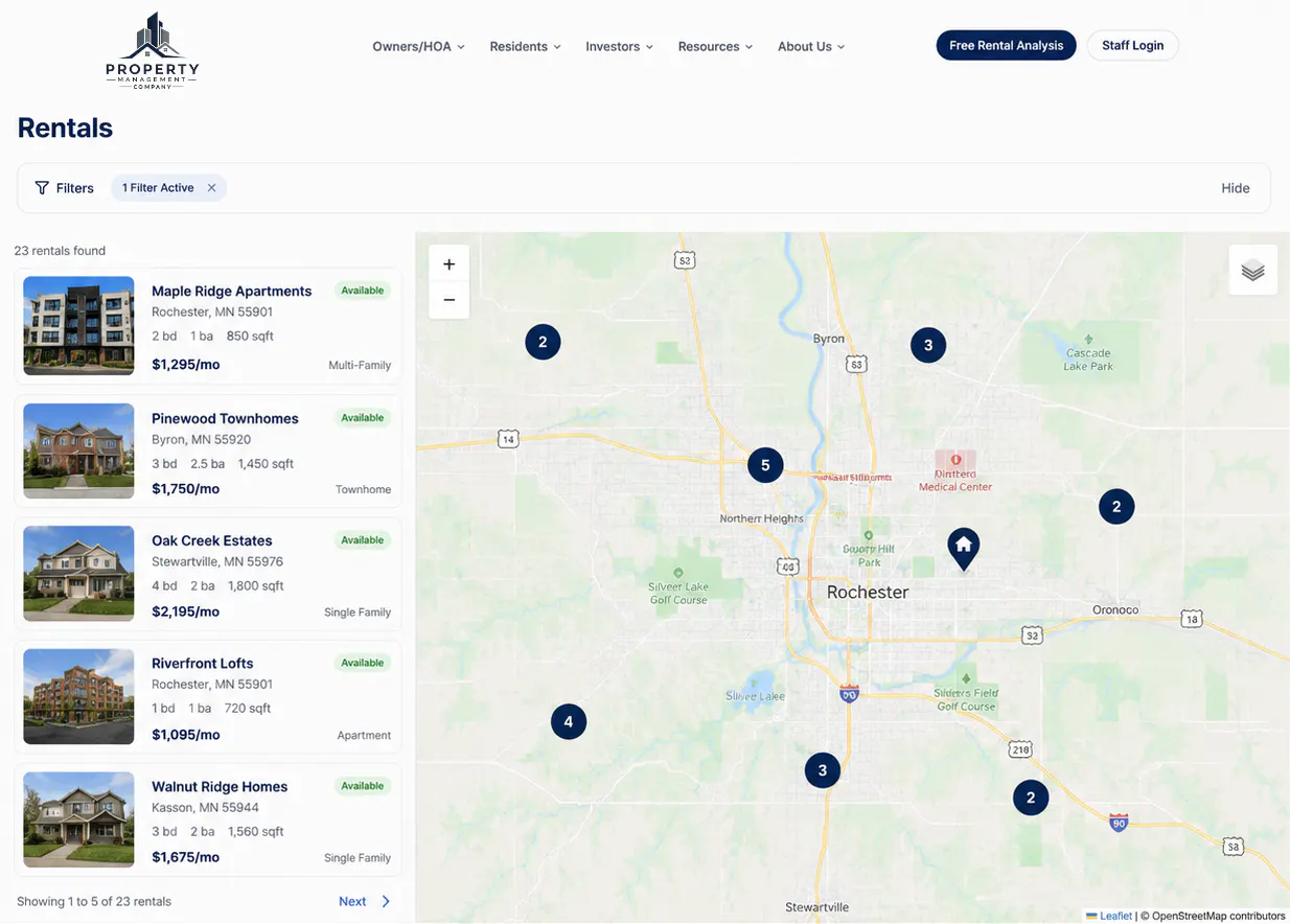 Contractor Lead Generation representative product interface